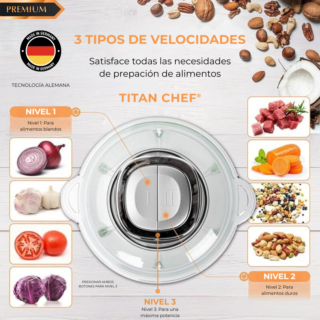 Titan Chef® Picadora 3.0 Litros