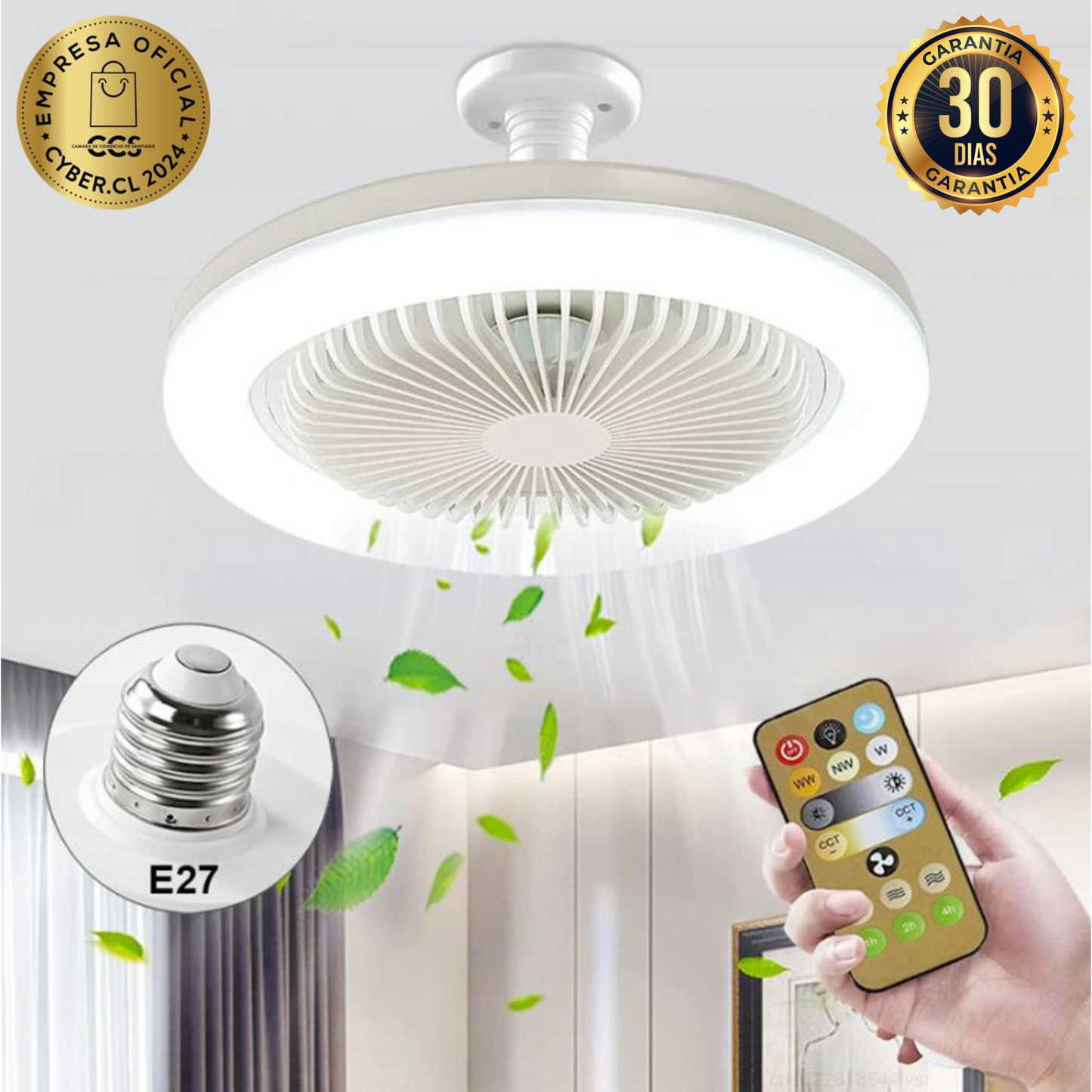 Ventilador de Techo Turbo Led 3 en 1 [ULTRA POTENTE]