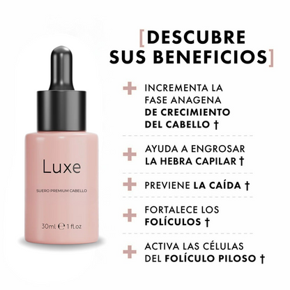 Serum de Crecimiento Capilar Luxe® Resultados en 14 días