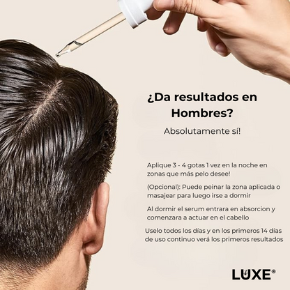Serum de Crecimiento Capilar Luxe® Resultados en 14 días