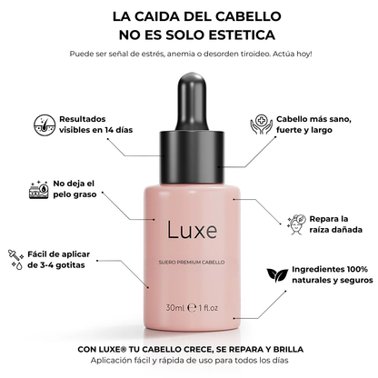Serum de Crecimiento Capilar Luxe® Resultados en 14 días