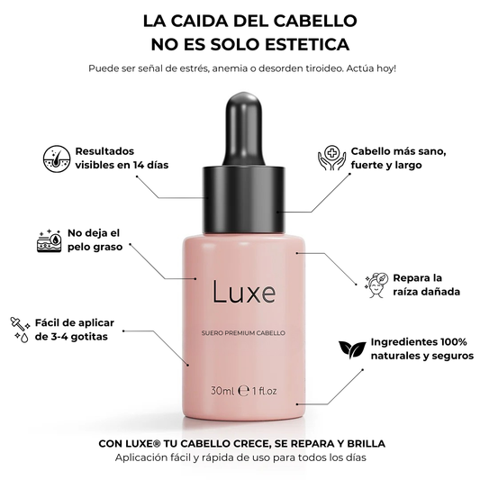 Serum de Crecimiento Capilar Luxe® Resultados en 14 días